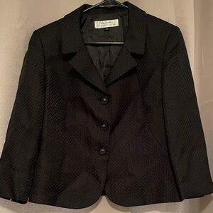 Tahari Textured Black Blazer